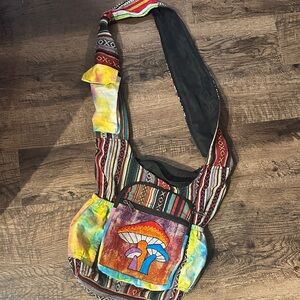 Colorful‎ Crochet Bohemian Mushroom Shoulder Bag